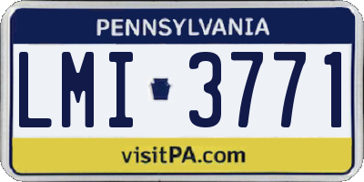 PA license plate LMI3771