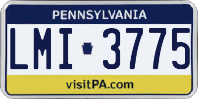 PA license plate LMI3775