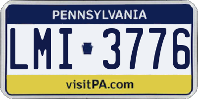 PA license plate LMI3776
