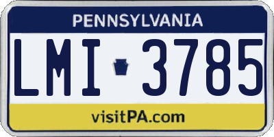 PA license plate LMI3785