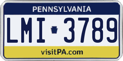 PA license plate LMI3789