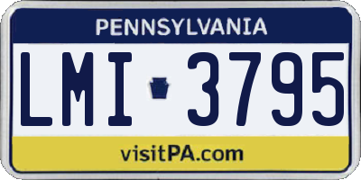 PA license plate LMI3795