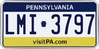 PA license plate LMI3797