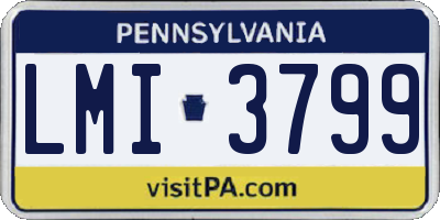 PA license plate LMI3799