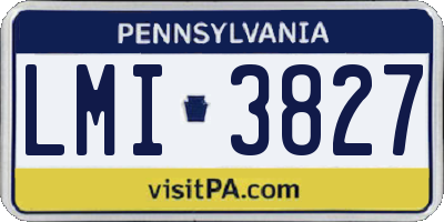 PA license plate LMI3827