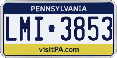 PA license plate LMI3853