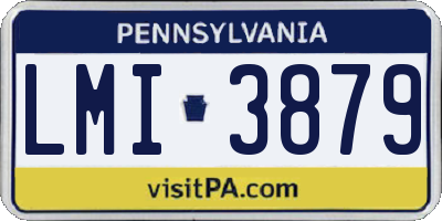 PA license plate LMI3879