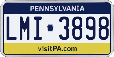 PA license plate LMI3898