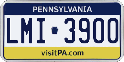 PA license plate LMI3900