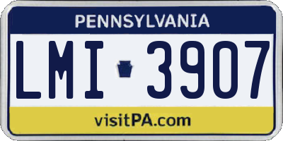 PA license plate LMI3907