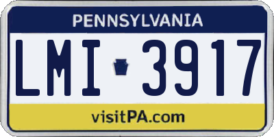PA license plate LMI3917