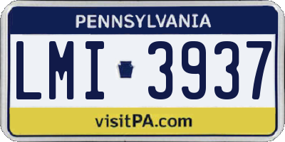 PA license plate LMI3937