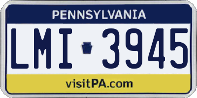 PA license plate LMI3945
