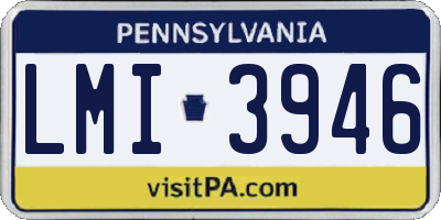 PA license plate LMI3946
