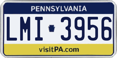 PA license plate LMI3956