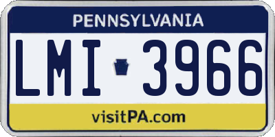 PA license plate LMI3966