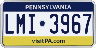 PA license plate LMI3967