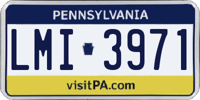 PA license plate LMI3971