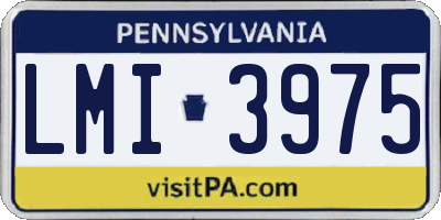 PA license plate LMI3975