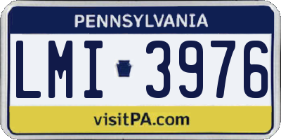 PA license plate LMI3976