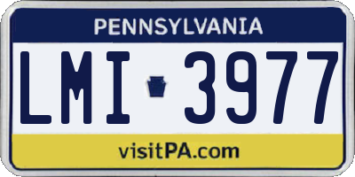 PA license plate LMI3977