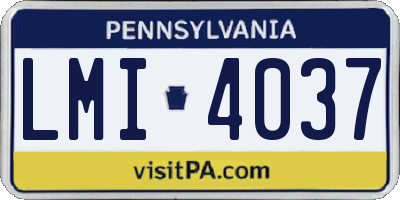 PA license plate LMI4037
