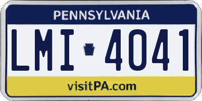 PA license plate LMI4041