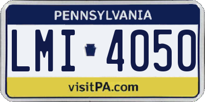 PA license plate LMI4050