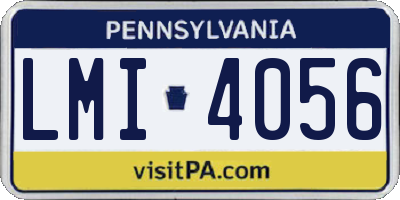 PA license plate LMI4056