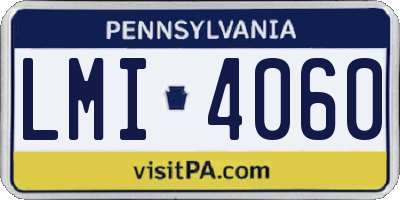PA license plate LMI4060