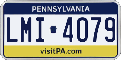 PA license plate LMI4079