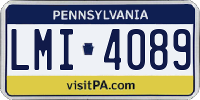 PA license plate LMI4089