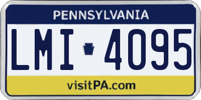 PA license plate LMI4095
