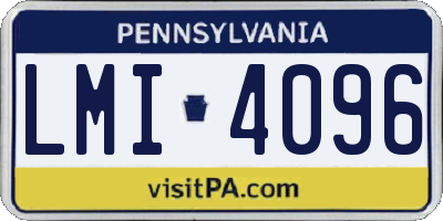 PA license plate LMI4096