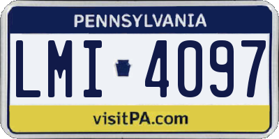 PA license plate LMI4097