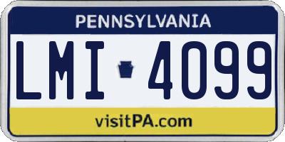 PA license plate LMI4099