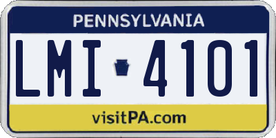PA license plate LMI4101