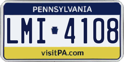 PA license plate LMI4108