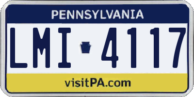 PA license plate LMI4117
