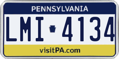 PA license plate LMI4134