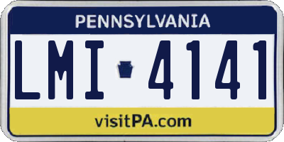 PA license plate LMI4141