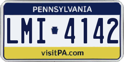 PA license plate LMI4142
