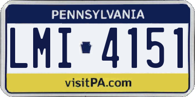 PA license plate LMI4151