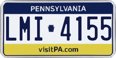 PA license plate LMI4155