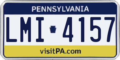 PA license plate LMI4157