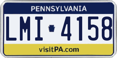 PA license plate LMI4158