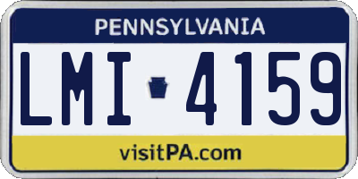 PA license plate LMI4159