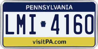PA license plate LMI4160