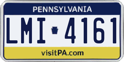 PA license plate LMI4161
