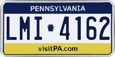 PA license plate LMI4162